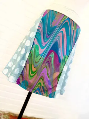 Abstract Moon Phases Funky Knit Skirt