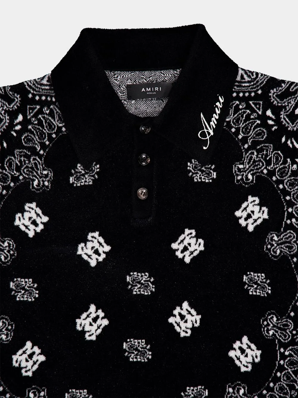 Bandana Print Short Sleeve Polo