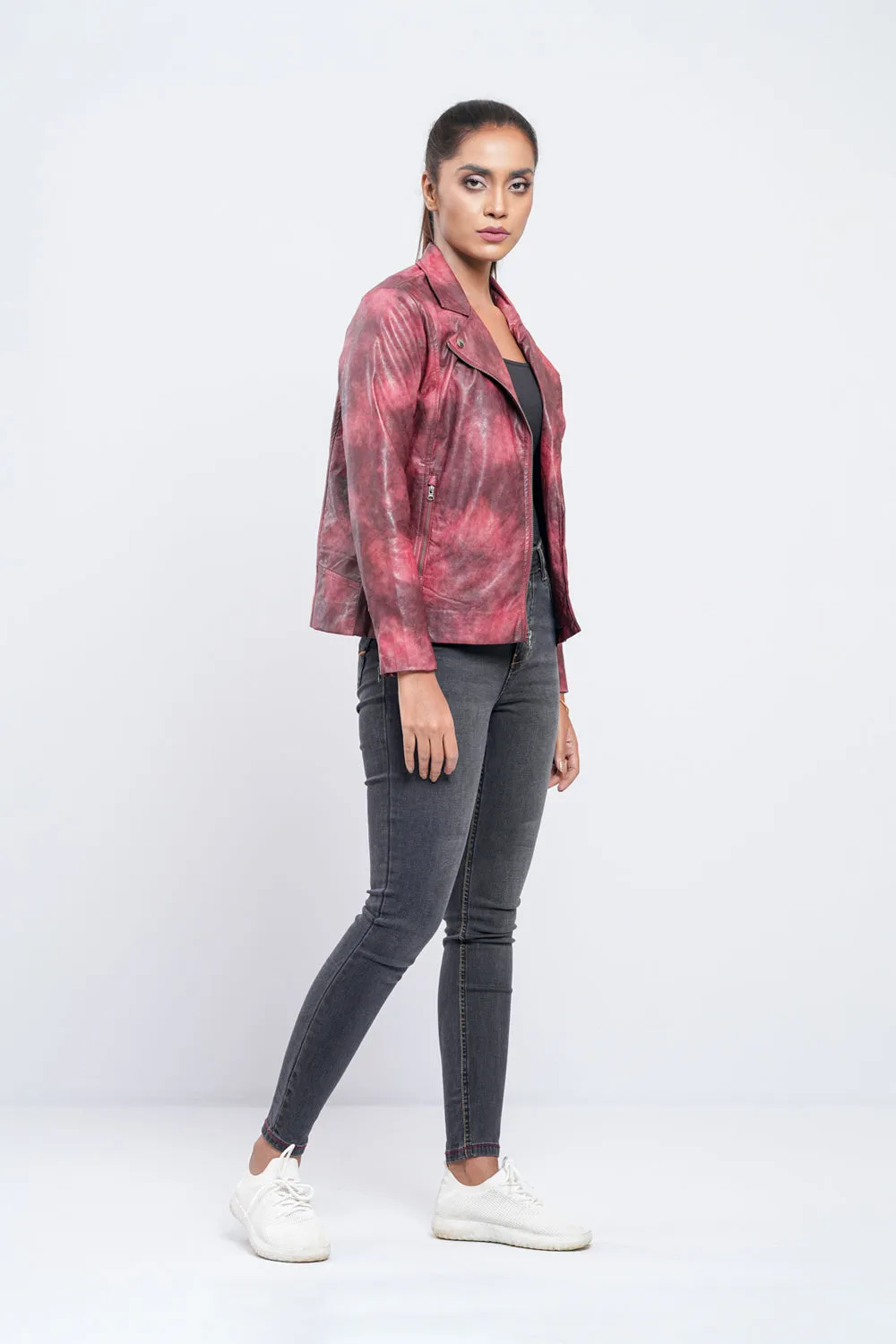 Biker-Style PU Leather Jacket