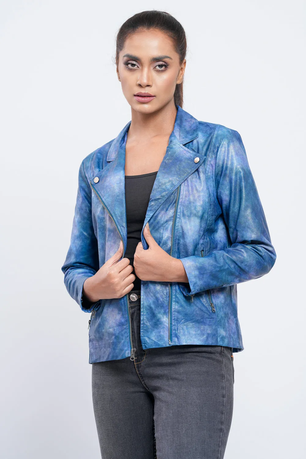 Biker-Style PU Leather Jacket