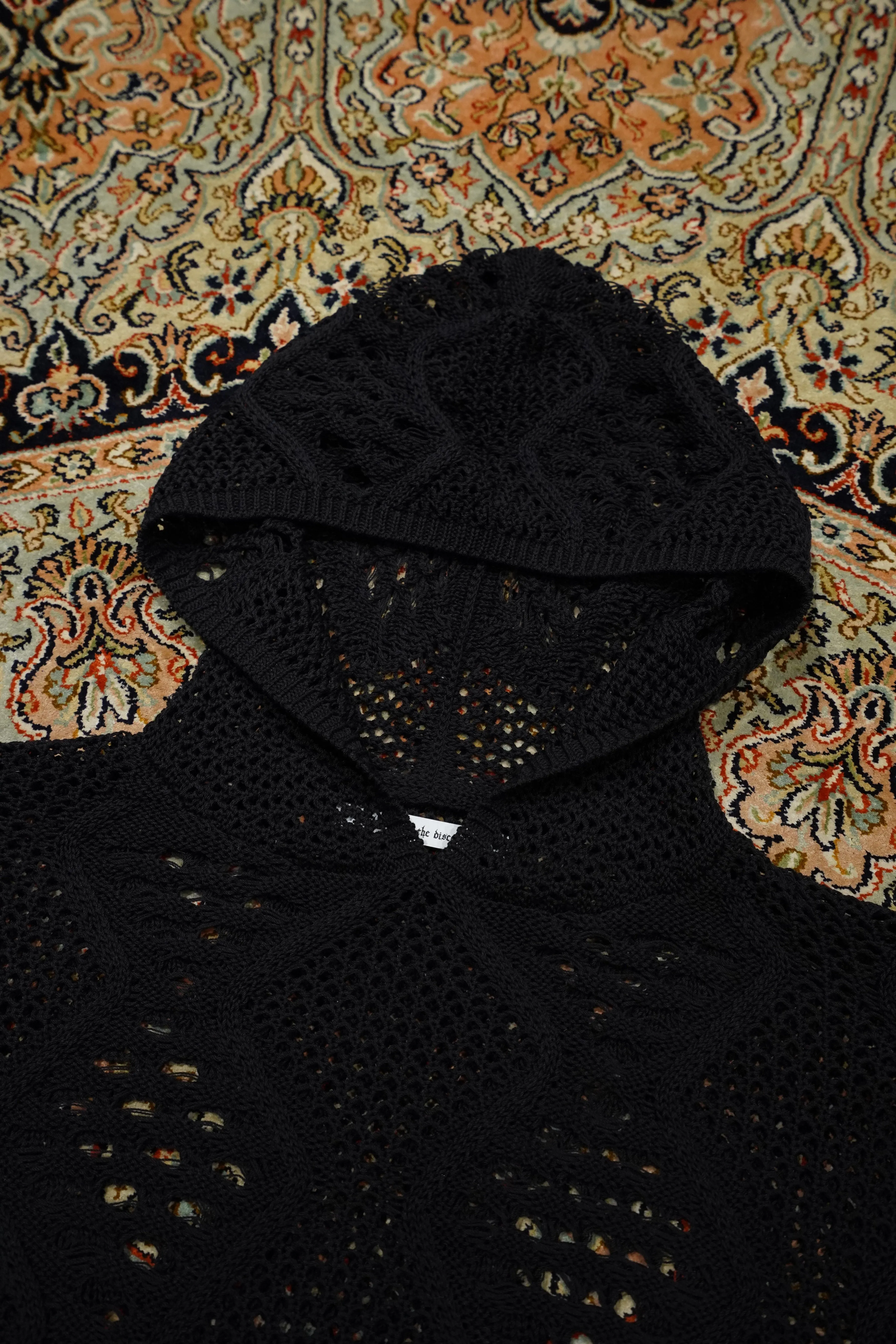Children of the discordance MESH KNIT HOODIE (BLACK)