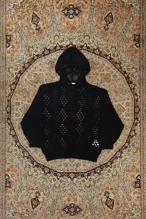 Children of the discordance MESH KNIT HOODIE (BLACK)