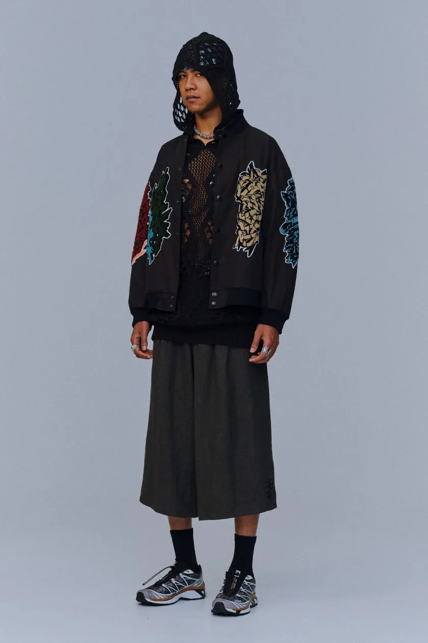 Children of the discordance MESH KNIT HOODIE (BLACK)