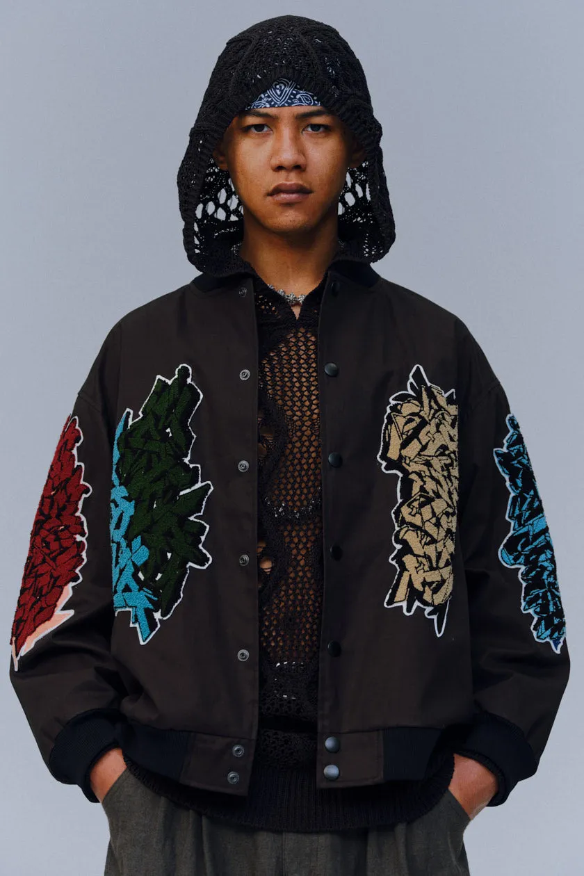 Children of the discordance MESH KNIT HOODIE (BLACK)