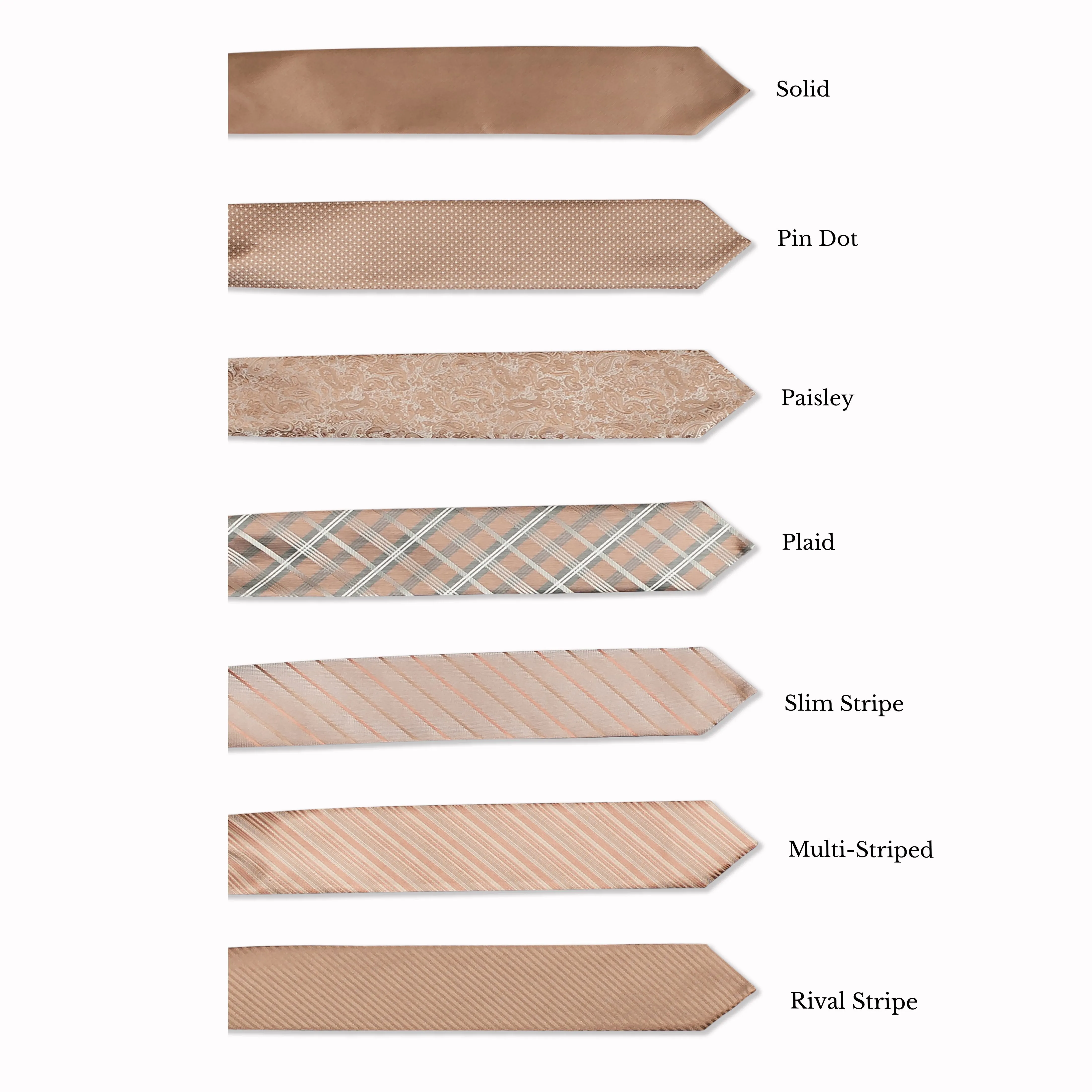 Classic Long Tie - Taupe