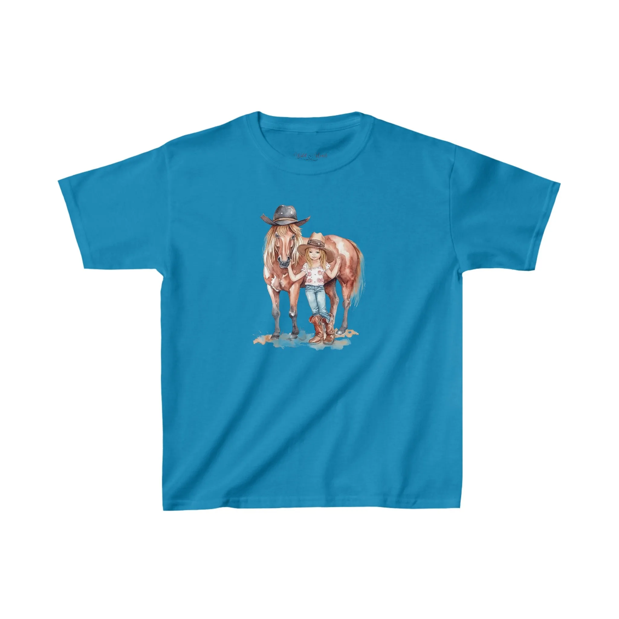 Cute Little Country Girl with her Pony T-Shirt, Country T-Shirt, Gift, Kids T-Shirt