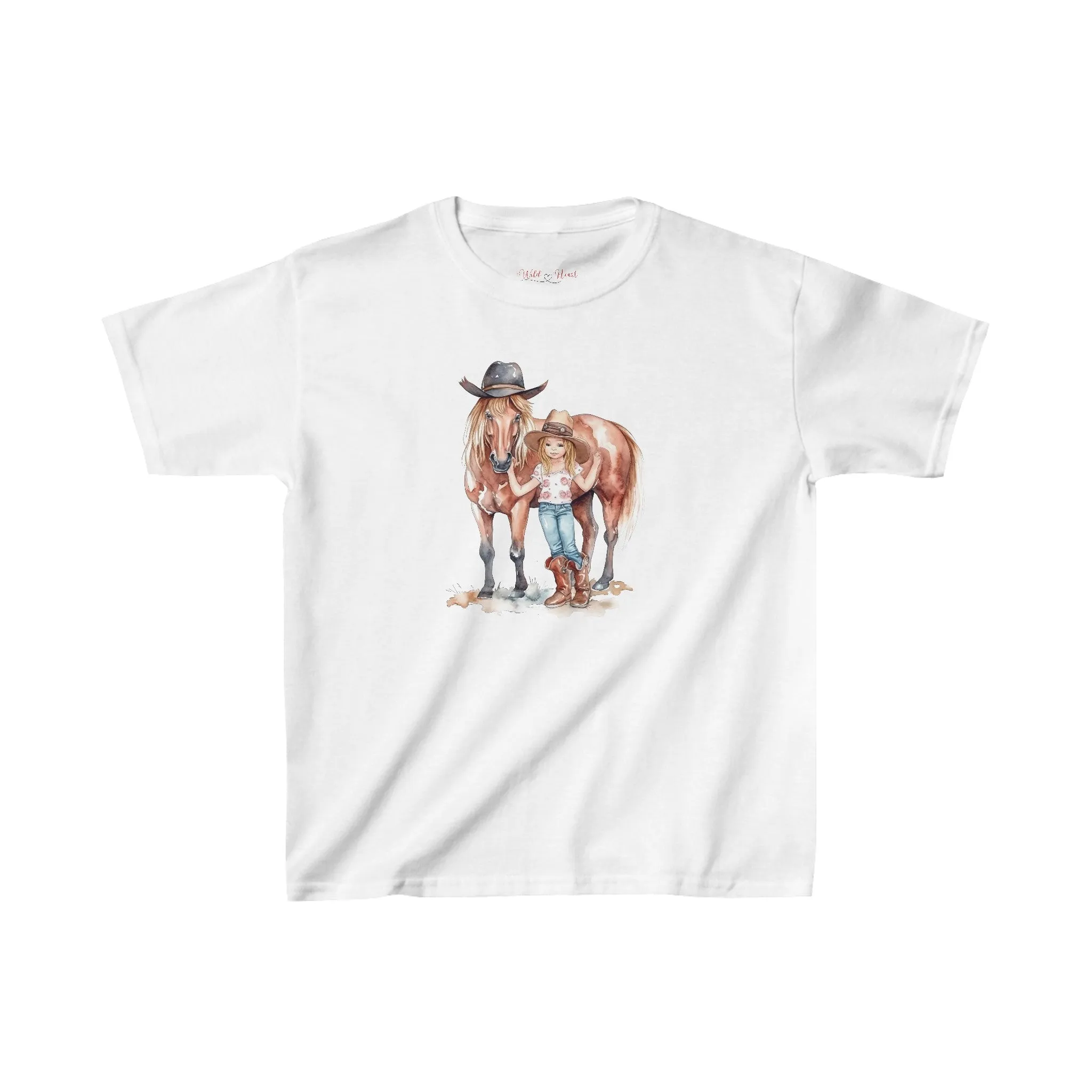 Cute Little Country Girl with her Pony T-Shirt, Country T-Shirt, Gift, Kids T-Shirt