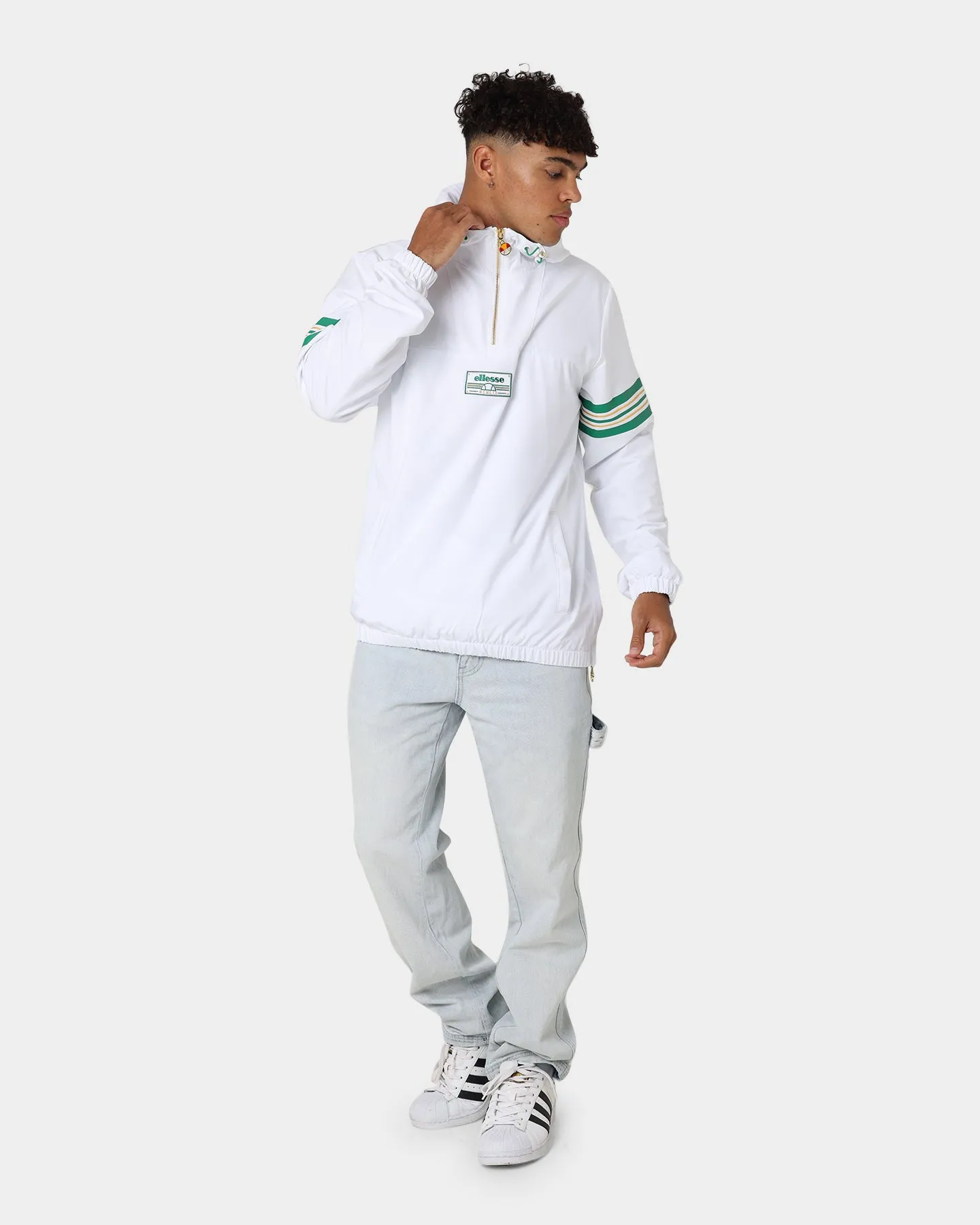 Ellesse Arbitra Quarter Zip Hoodie White
