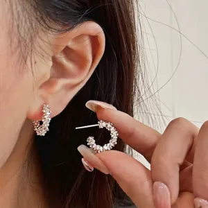 European and American Retro Metal C-shaped Semicircular Earrings For Womans 2022 New Fashion Jewelry Party Luxury Accessories