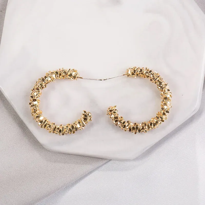 European and American Retro Metal C-shaped Semicircular Earrings For Womans 2022 New Fashion Jewelry Party Luxury Accessories