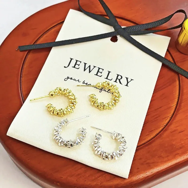 European and American Retro Metal C-shaped Semicircular Earrings For Womans 2022 New Fashion Jewelry Party Luxury Accessories