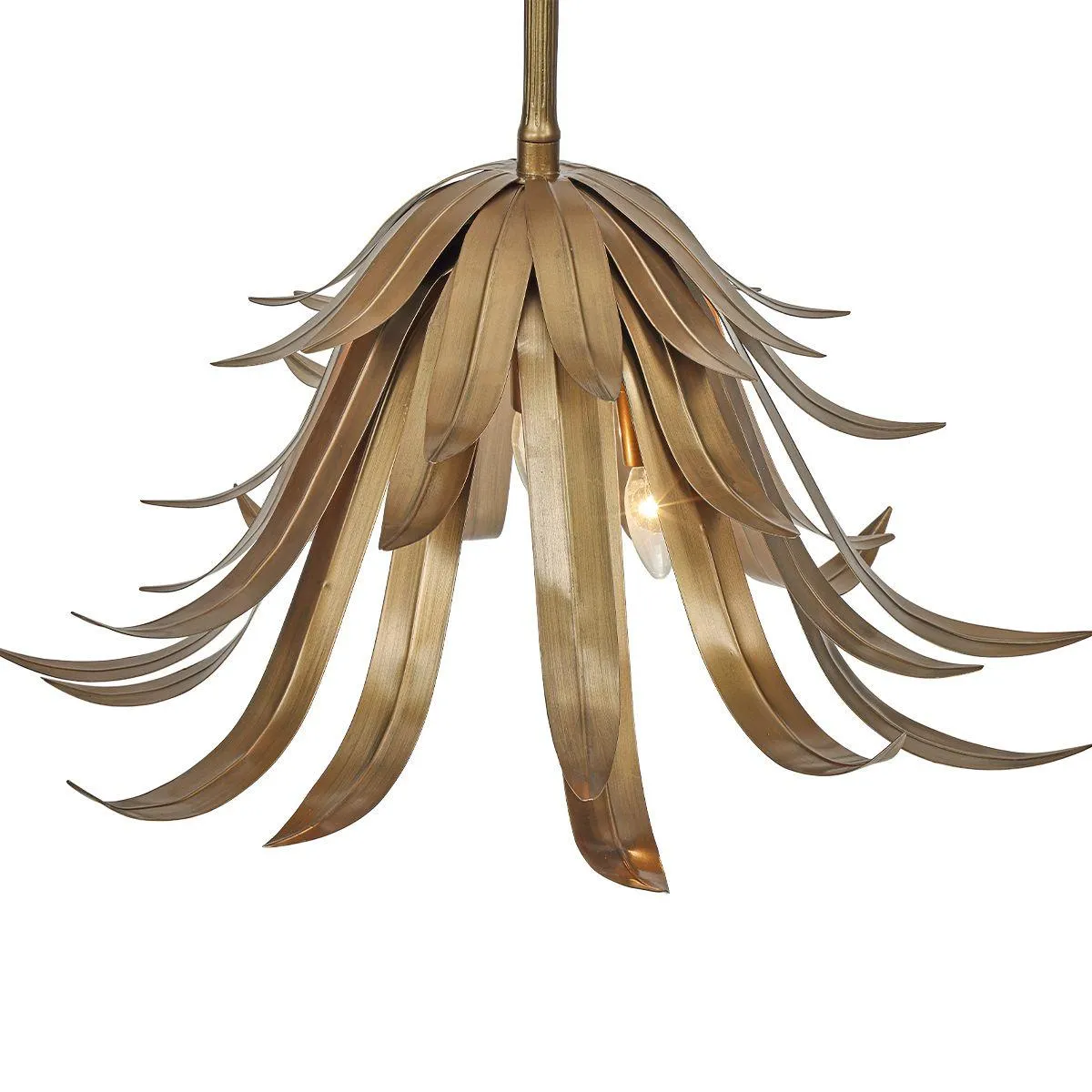 Kagra 3 Lights 24 in. Chandelier Brass Finish