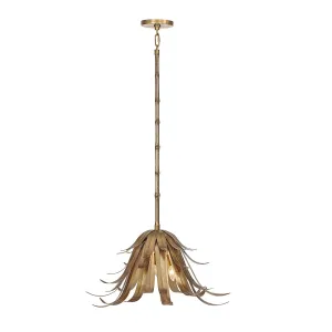 Kagra 3 Lights 24 in. Chandelier Brass Finish
