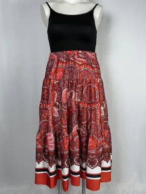 LAUREN Ralph Lauren Size 14 Red & White Paisley Skirt NWT