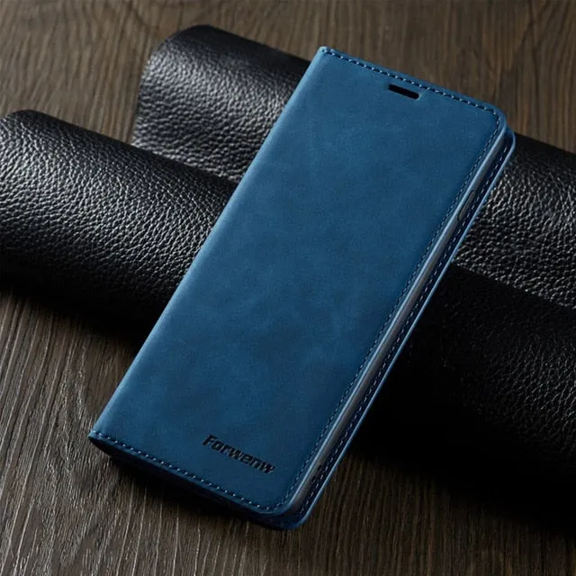 Leather Flip A50 A70 A40 A30 A20 A10 A51 A71 Case For Samsung S9 S8 S7 Edge S10 S20 Ultra Plus A7 A8 2018 Note 9 10 Magnet Cover