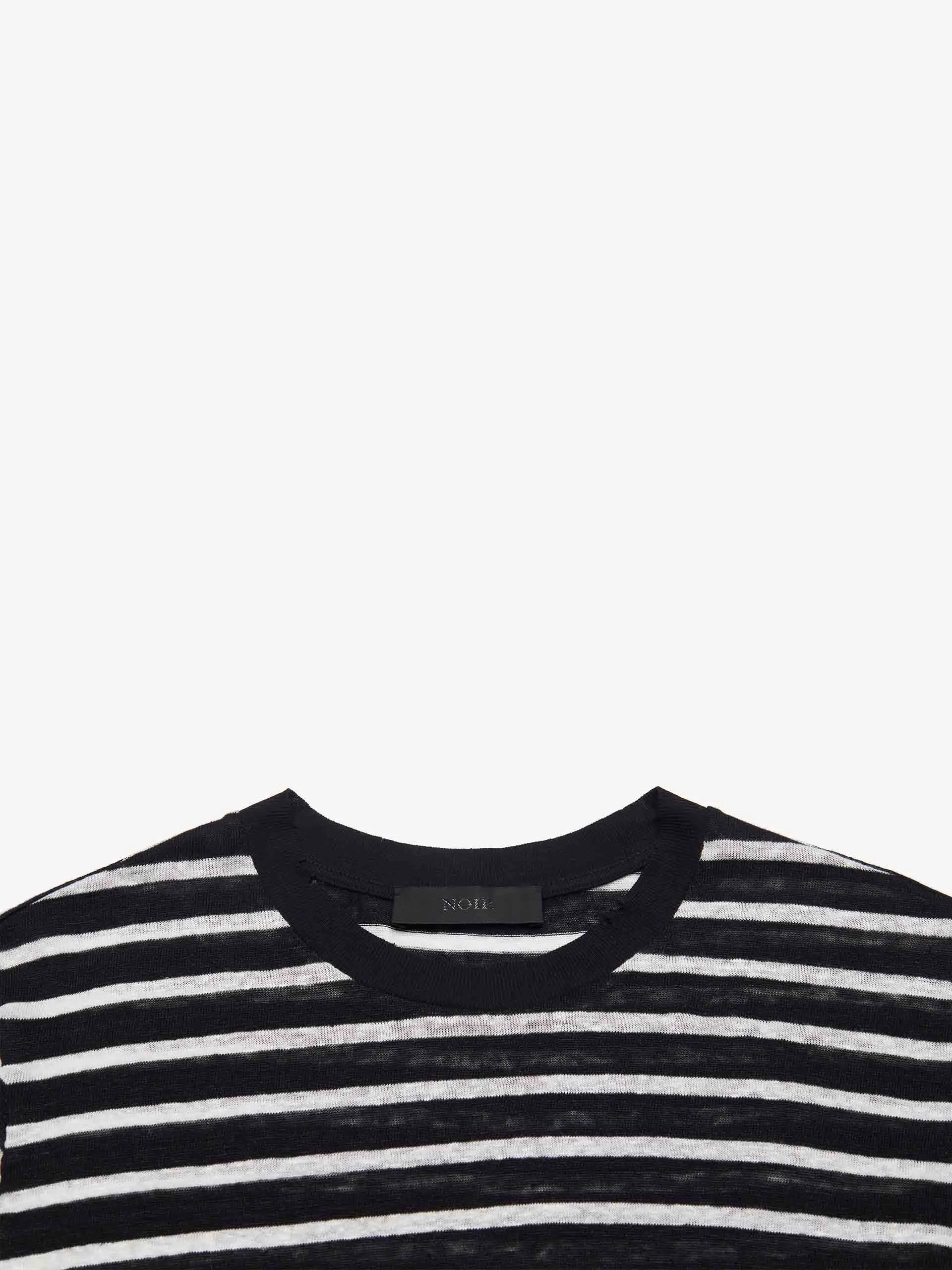 Linen Distressed Detail T-shirt