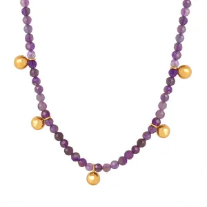 Luxurious Handcrafted Natural Stone Beaded Necklace for Elegant Women