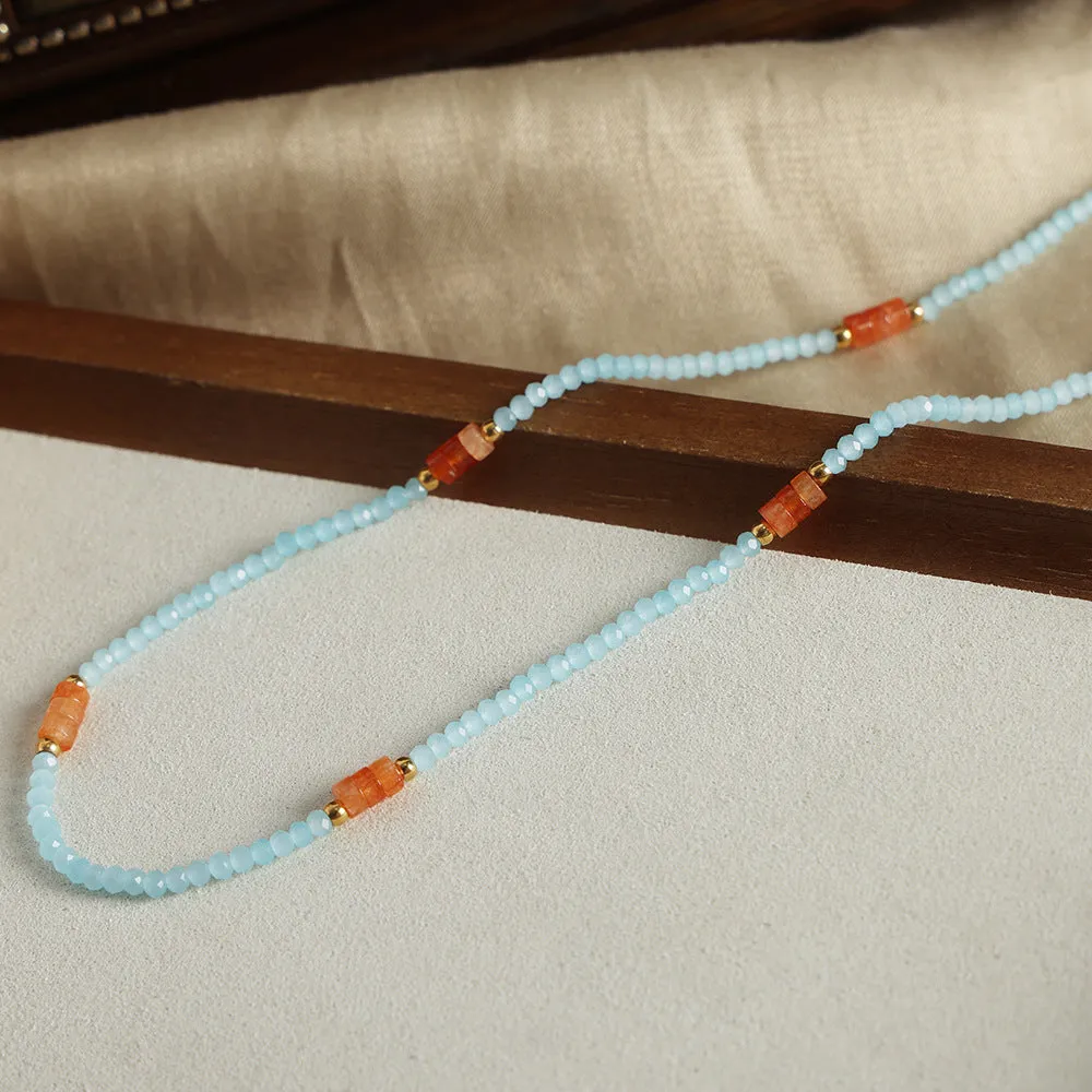 Luxurious Handmade Turquoise Abacus Bead Necklace - Fashion Jewelry Statement Piece