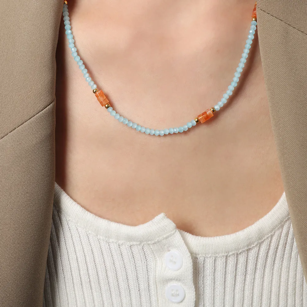 Luxurious Handmade Turquoise Abacus Bead Necklace - Fashion Jewelry Statement Piece