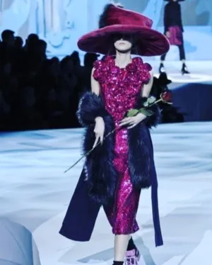 Marc Jacobs Faux Fur Purple Stole RUNWAY