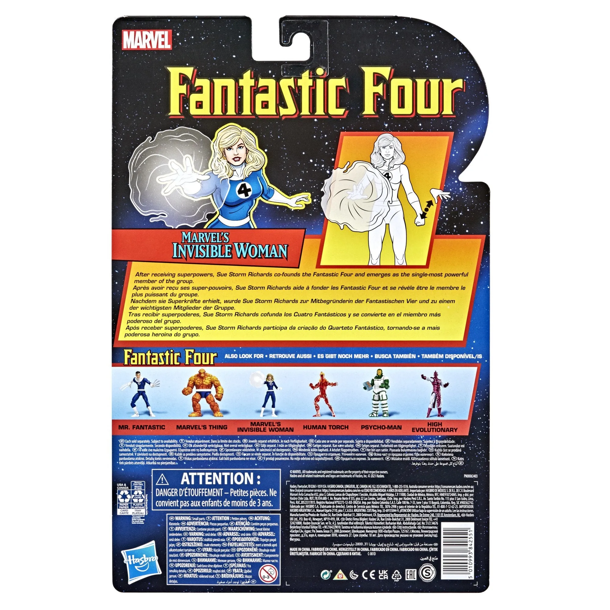 Marvel Legends Retro Fantastic Four: Invisible Woman Action Figure, 6 Inch