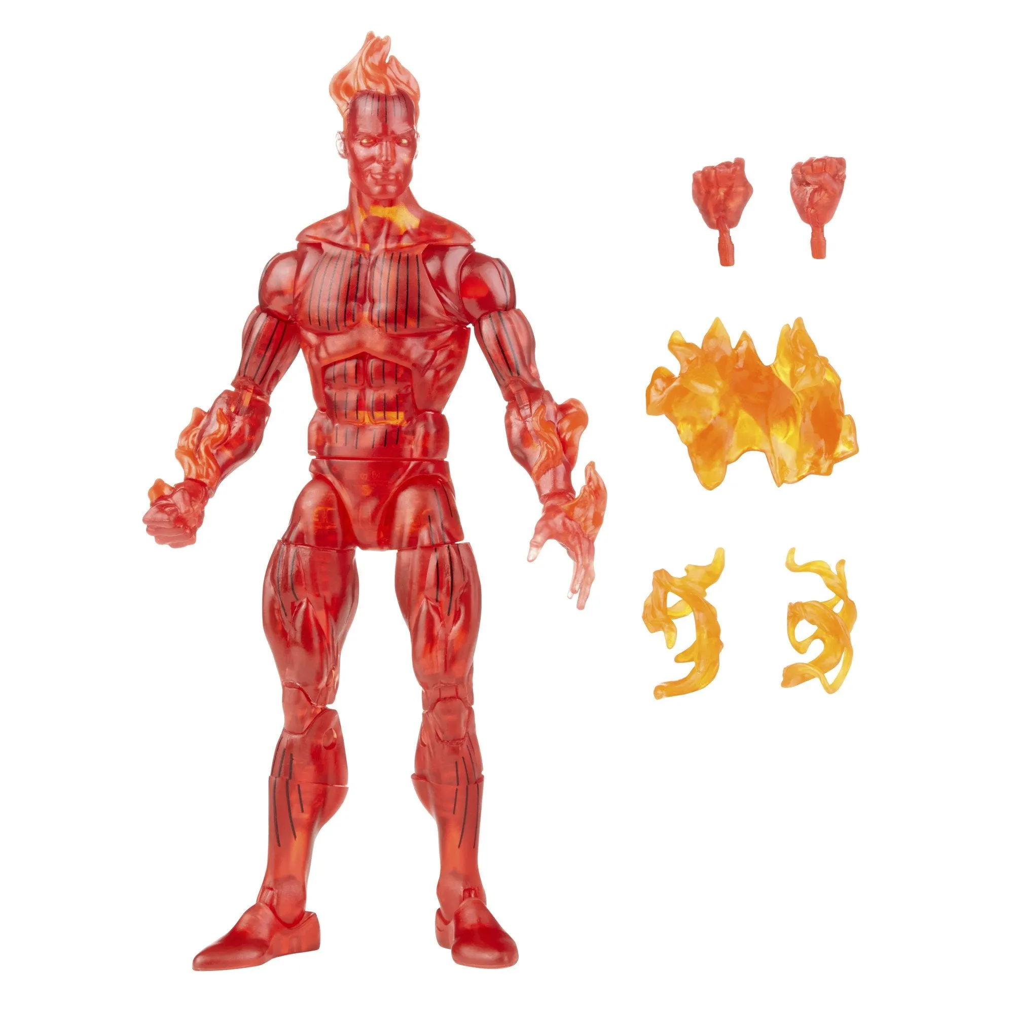 Marvel Legends Retro Fantastic Four: The Human Torch Action Figure, 6 Inch