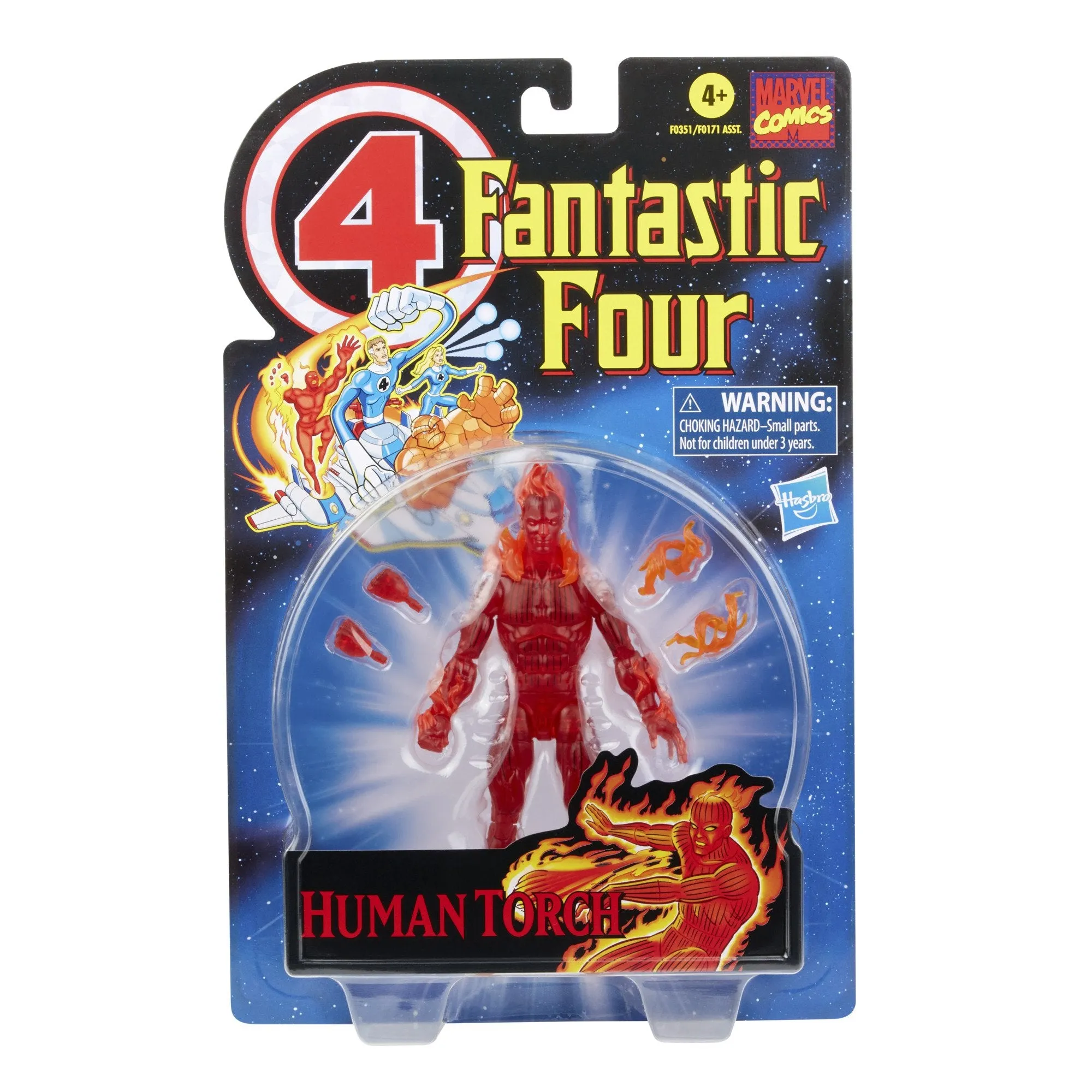 Marvel Legends Retro Fantastic Four: The Human Torch Action Figure, 6 Inch