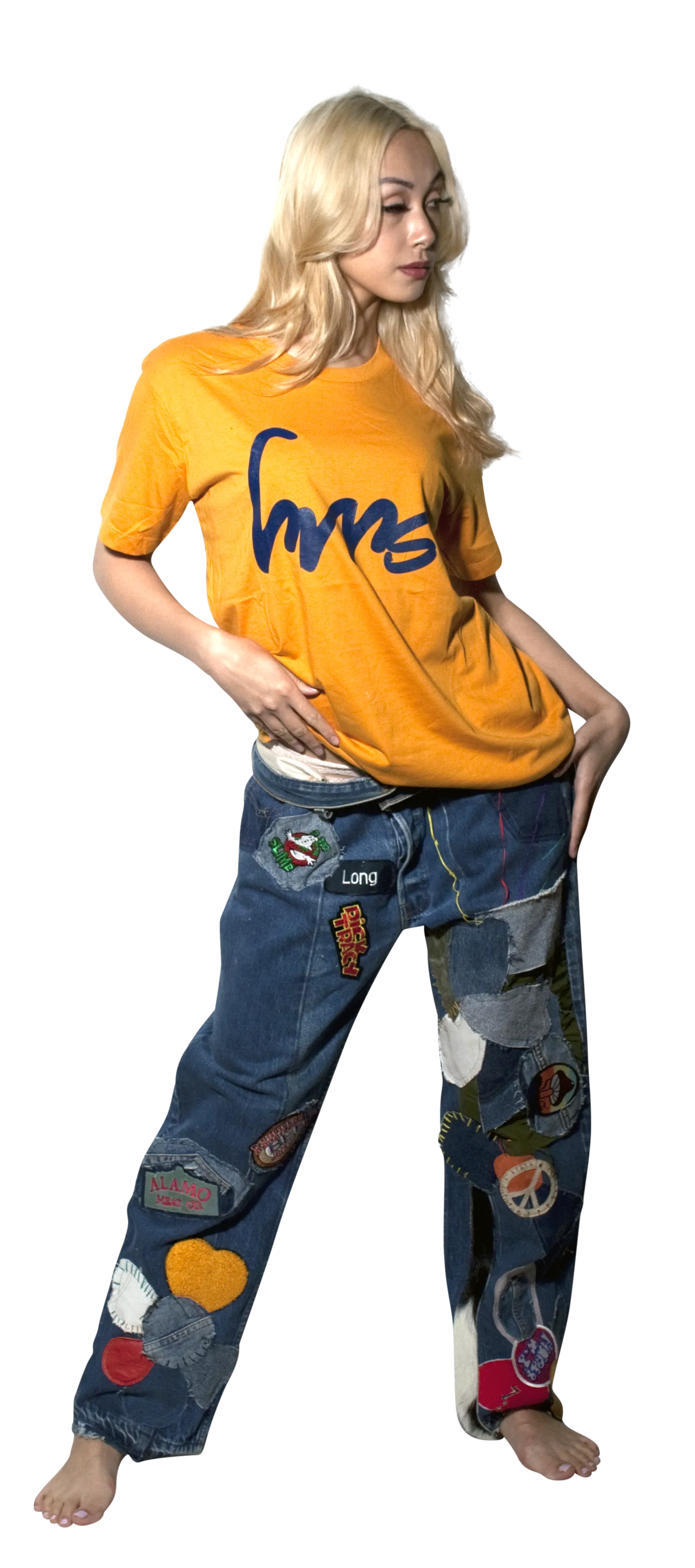Mens Patchwork Denim