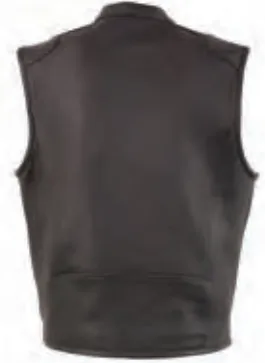 Men’s Zipper Front Leather Vest W/ Cool Tec® Leather