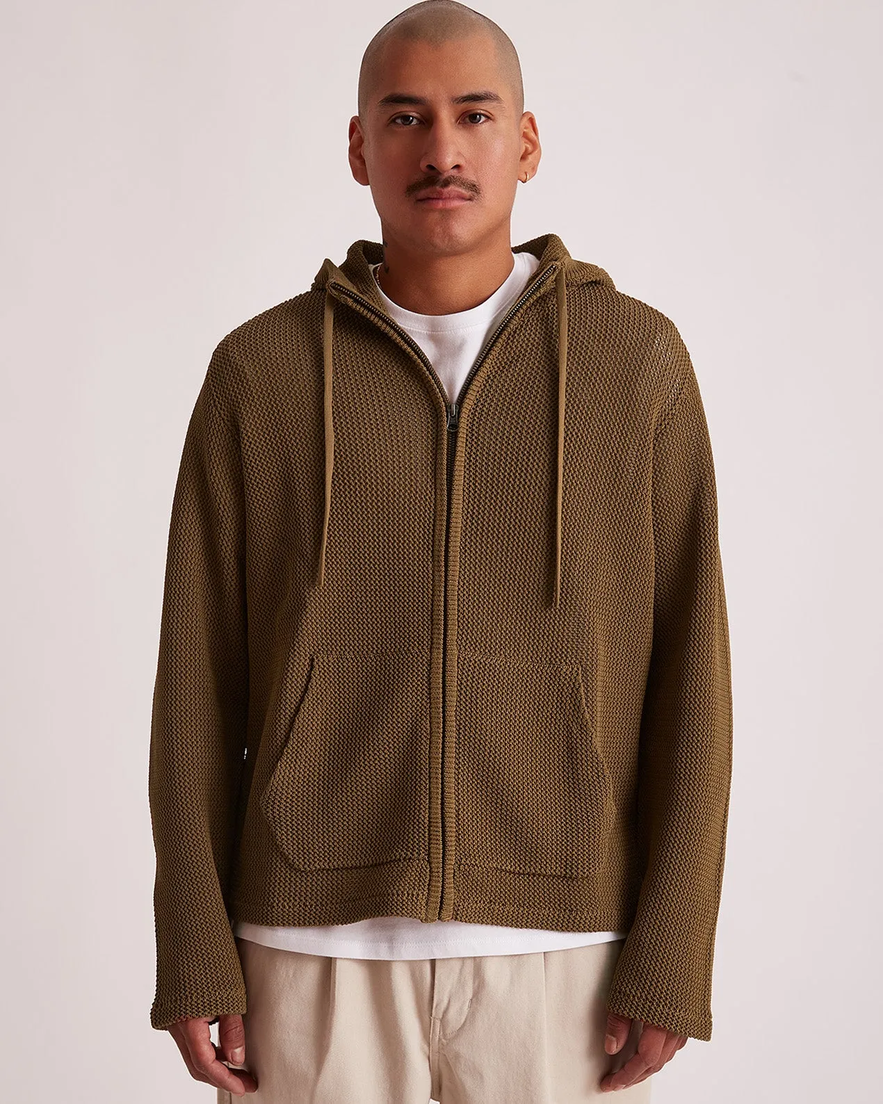 Mesh Knit Hoodie