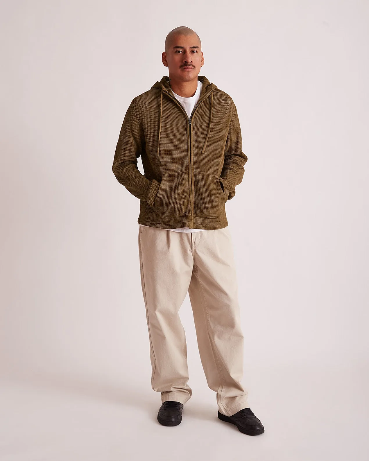 Mesh Knit Hoodie