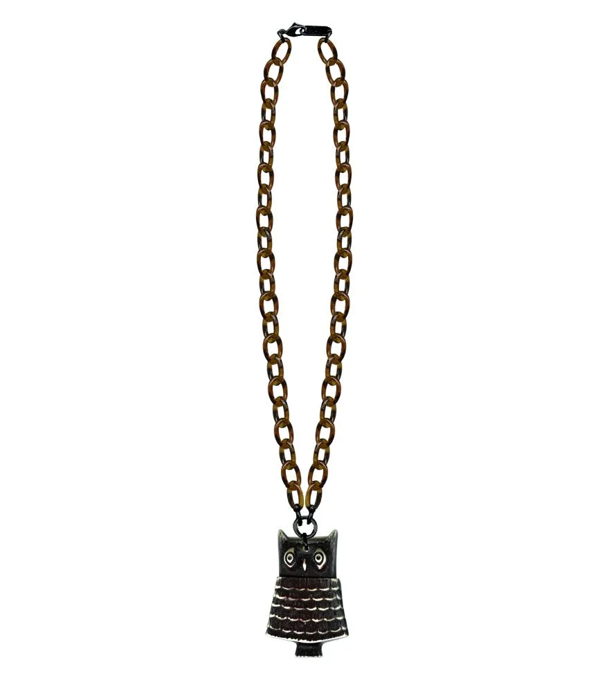 Owl Retrolite Pendant Necklace by Classic Hardware