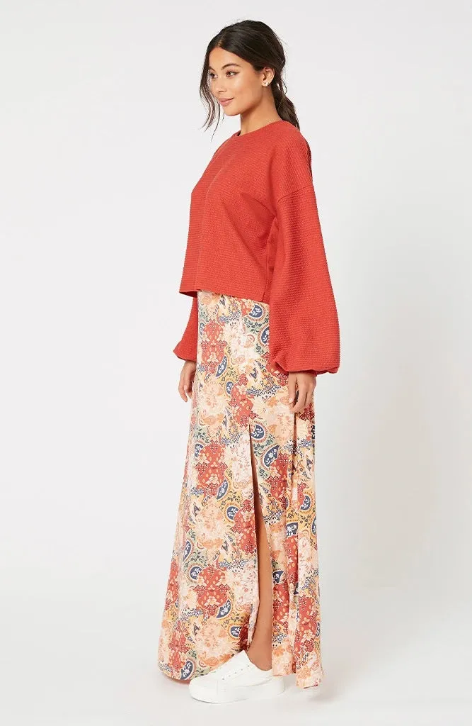 Patchwork Paisley Maxi Skirt
