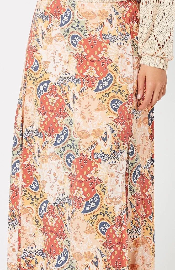 Patchwork Paisley Maxi Skirt
