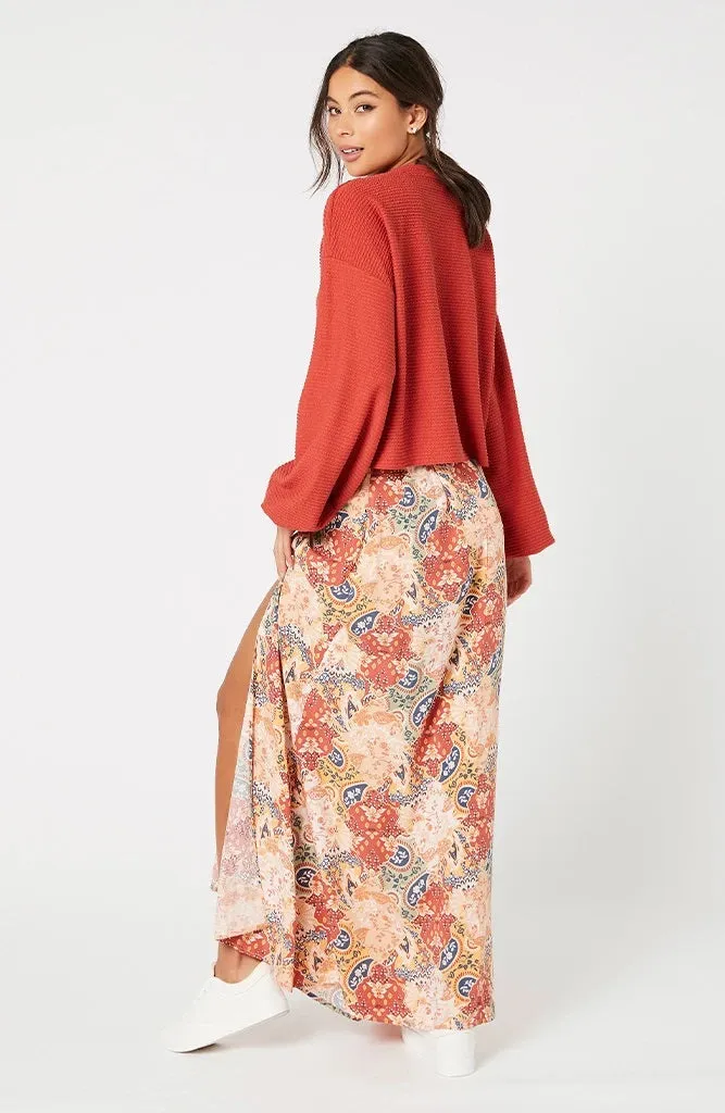 Patchwork Paisley Maxi Skirt