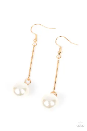 Pearl Redux - Gold Earrings - Paparazzi Accessories