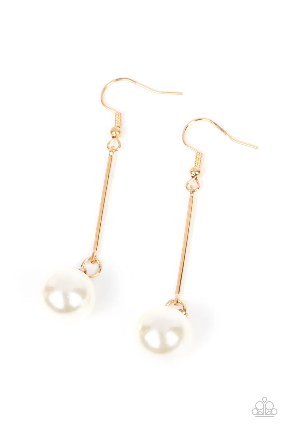 Pearl Redux - Gold Earrings - Paparazzi Accessories