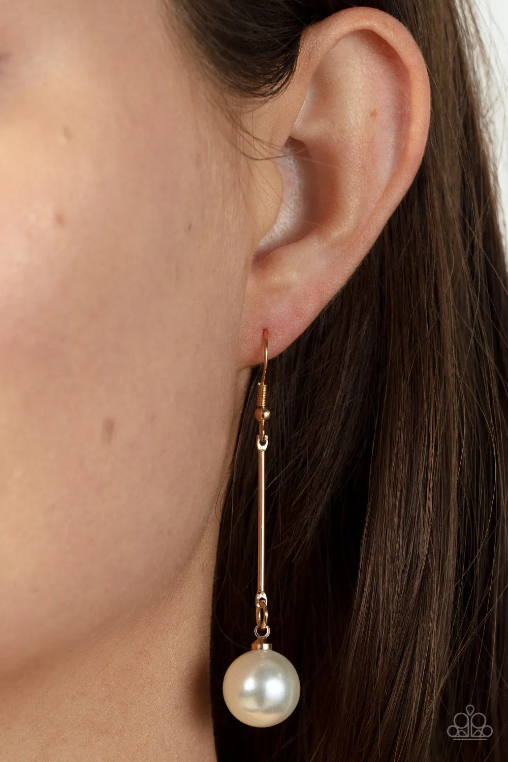 Pearl Redux - Gold Earrings - Paparazzi Accessories