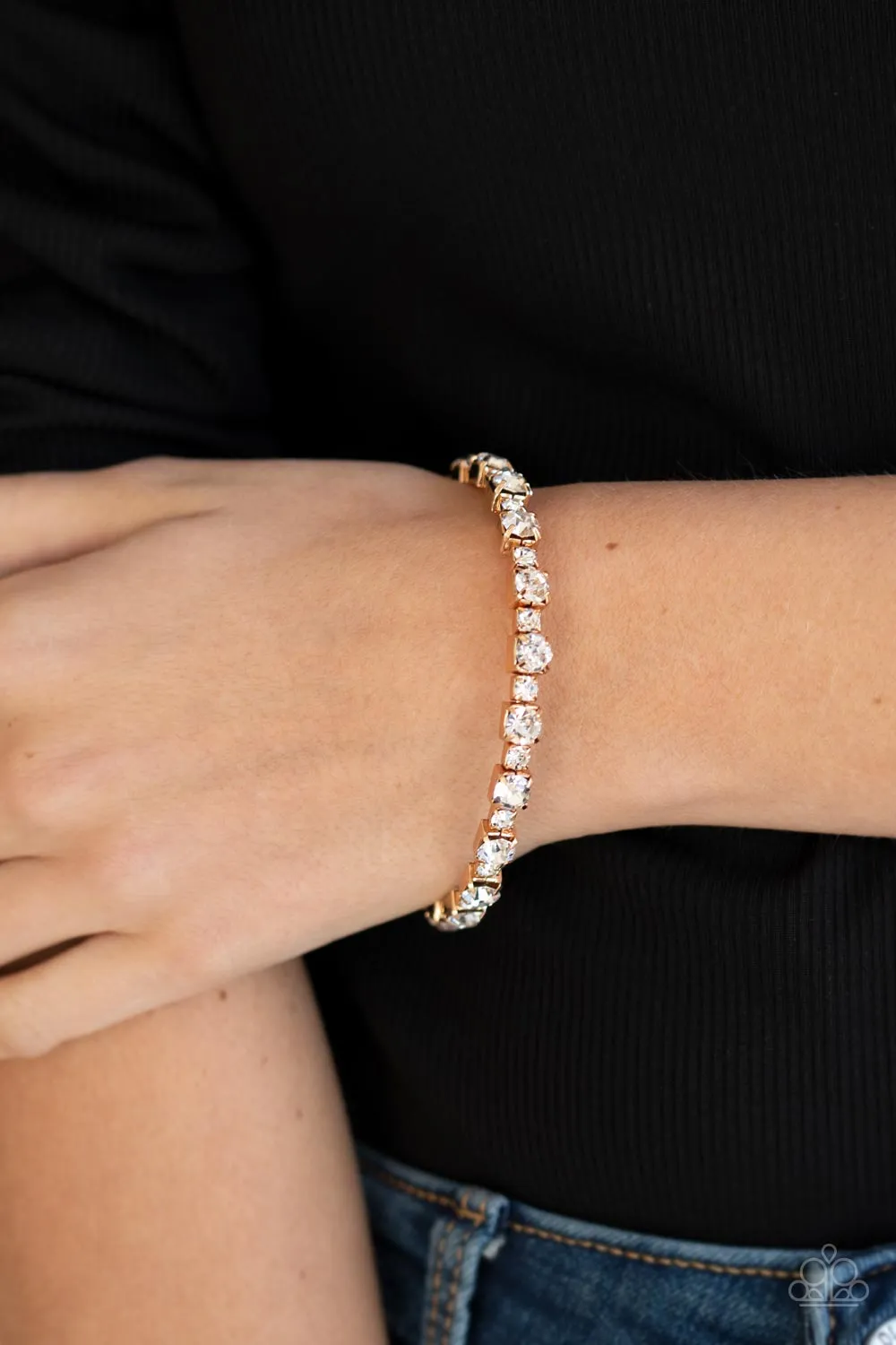 Photo Op - Gold Bracelet - Paparazzi Accessories