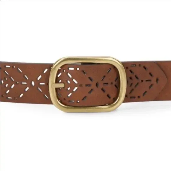 Reversible Laser Cut Out Grommet Belt