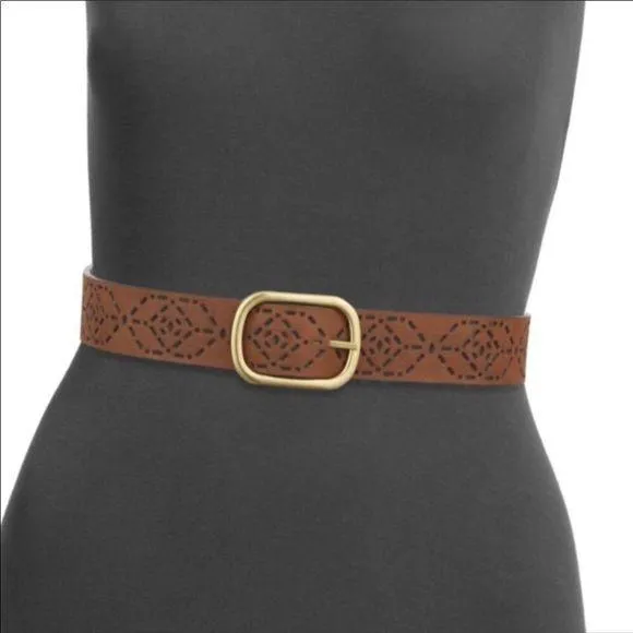 Reversible Laser Cut Out Grommet Belt