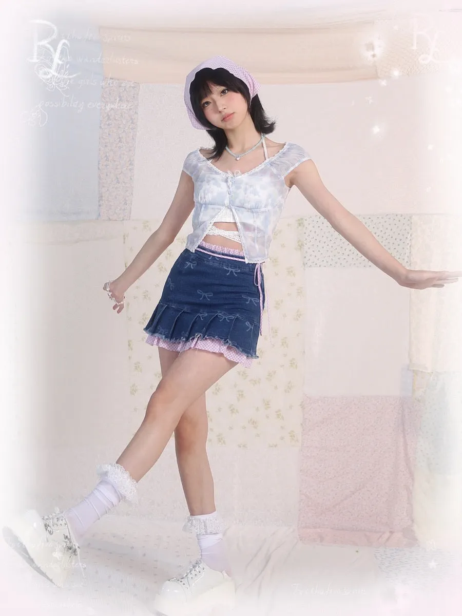 [Rose Island]Dreamy Mesh Lace Dress Set
