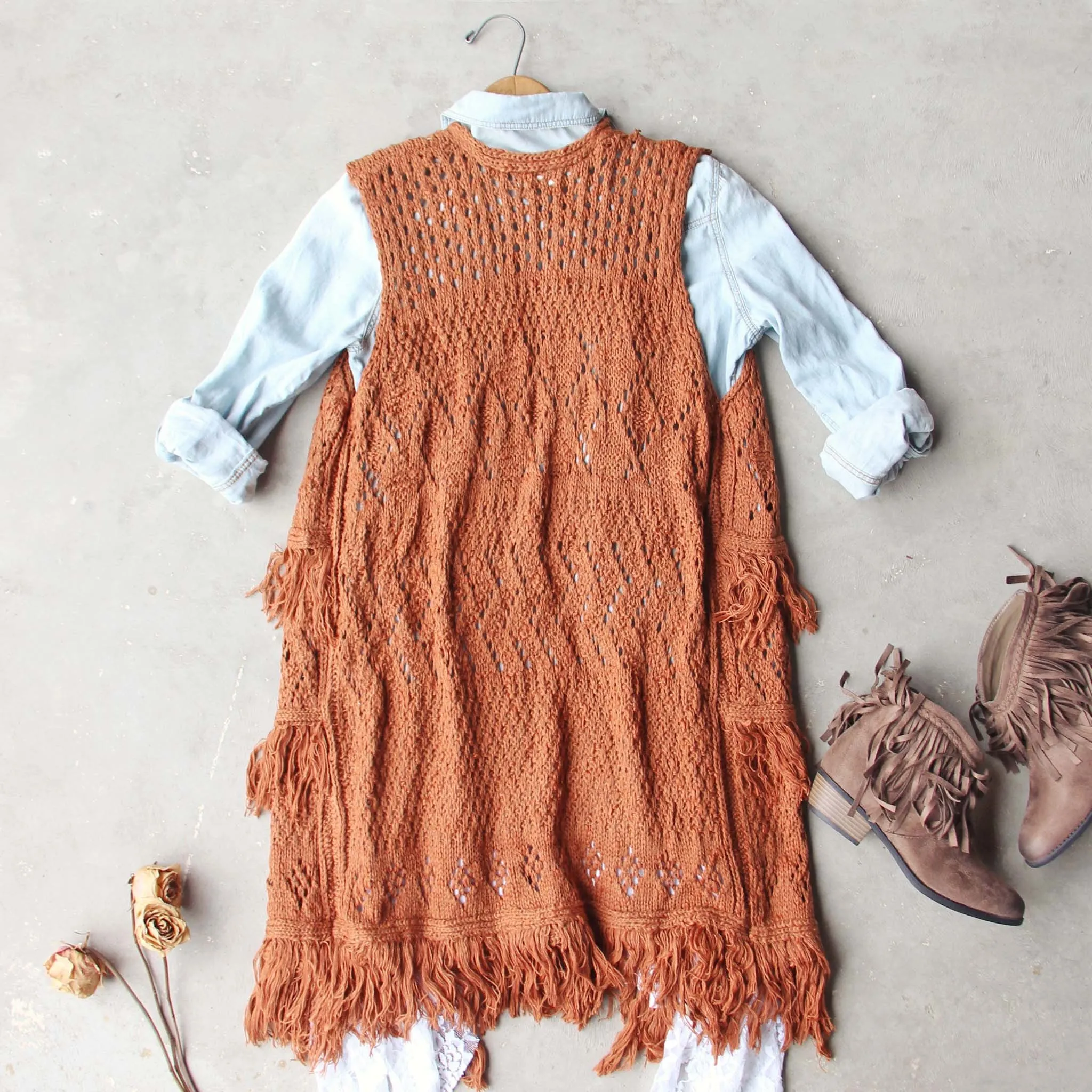 Rusted Romance Sweater Vest