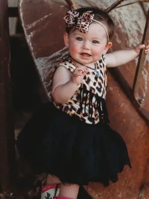 Shea Baby Leopard Sueded Fringe Onesie or Shirt