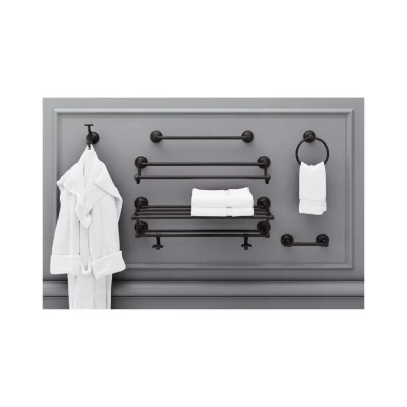 Tisbury 20.47" Round Towel Bar in Tuscan Bronze