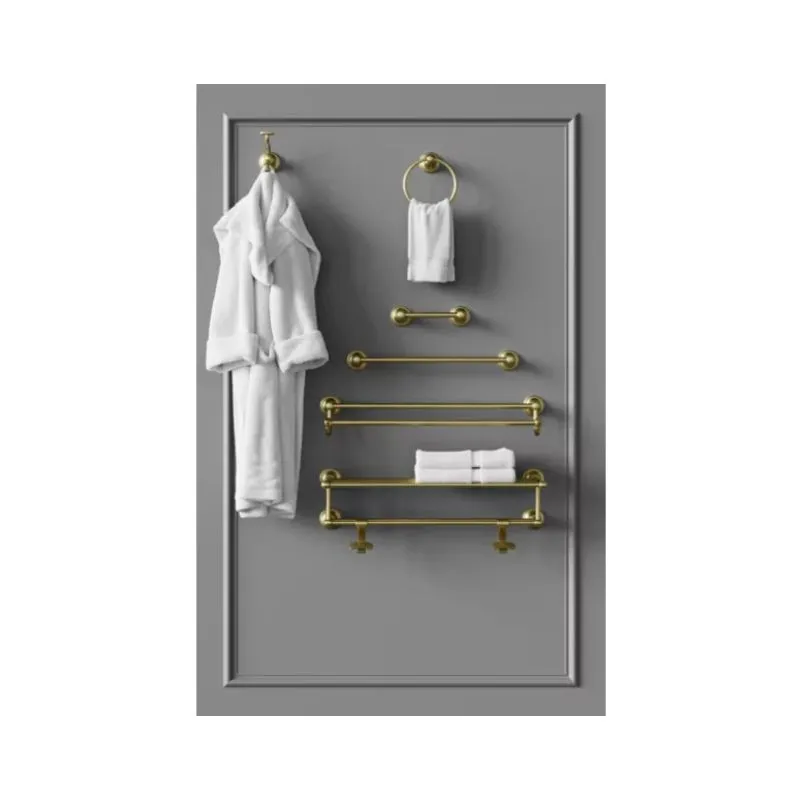 Tisbury 2.47" J-Hook Robe Hook in Brushed Gold