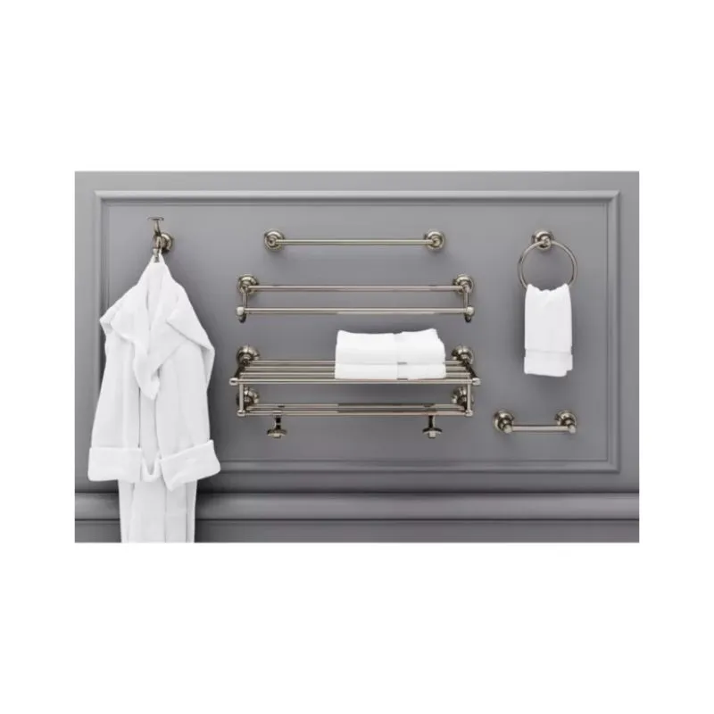 Tisbury 9.47" Round-Bar Toilet Paper Holder in Polished Nickel
