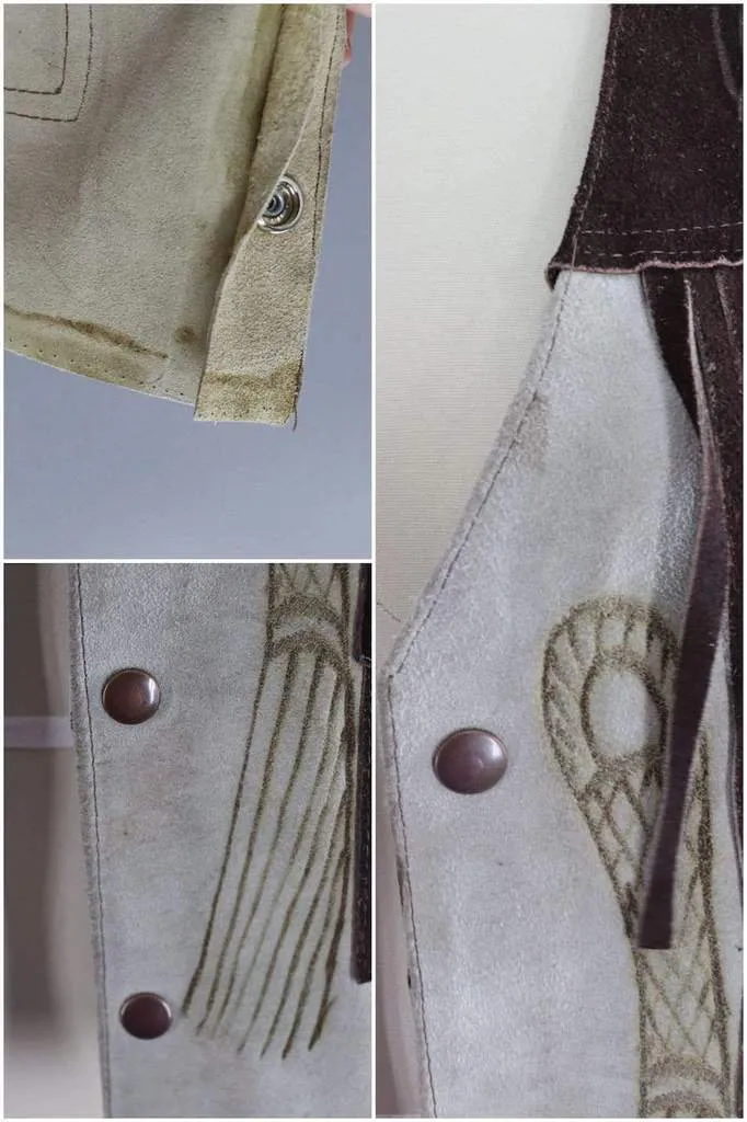 Vintage Fringed Suede Horse Vest