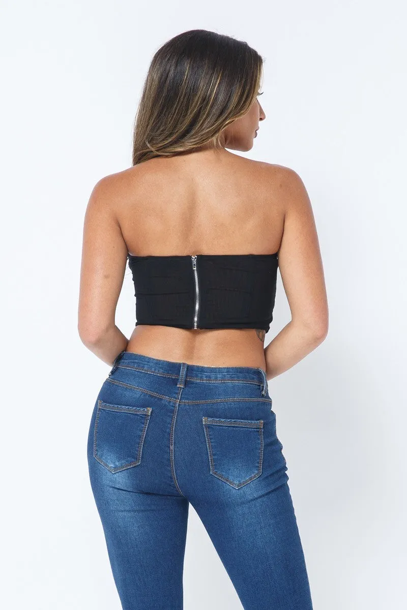 Women's Mesh Corset Top