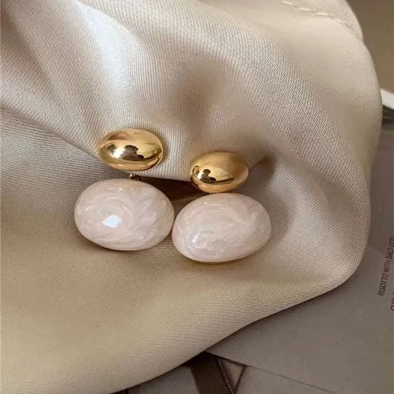Women's Retro Luxury Glazed Oval Earrings